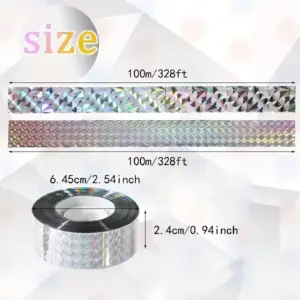 شريط طارد الطيور 100 متر ‎Bird Scare Tape Ribbon